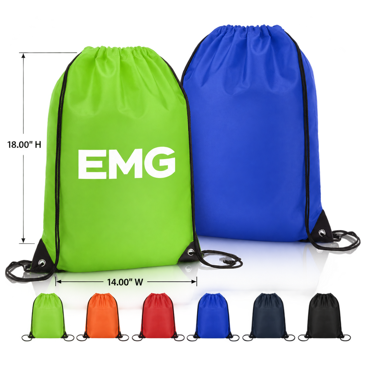 210D RPET Drawstring Backpack - Sustainable Campaign Essential view 2