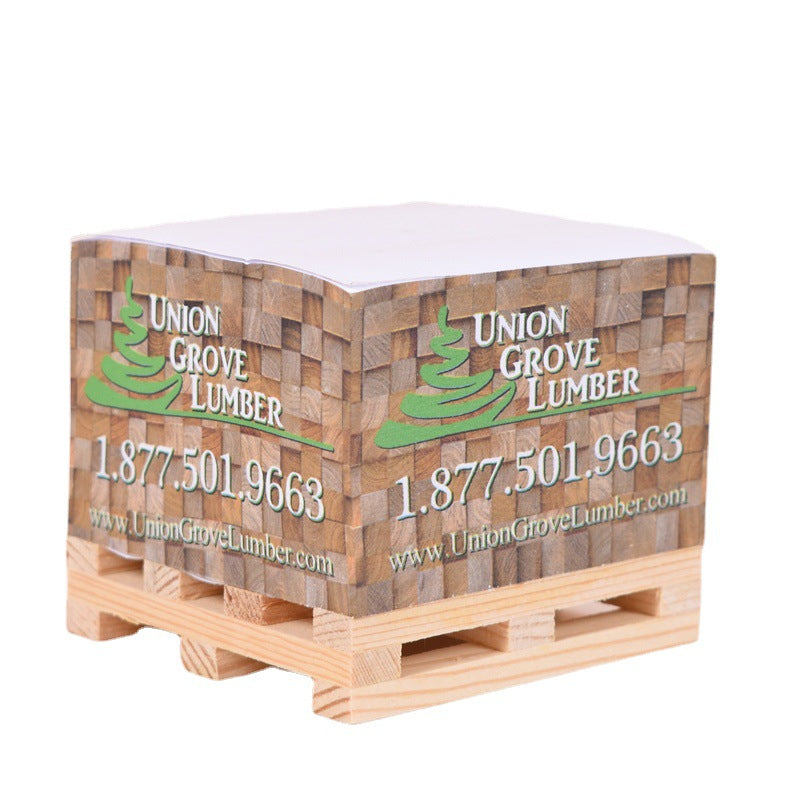 3"x3" Sticky Note Cube with Pallet - OCEAN - Branded Office & Event Essential view 2