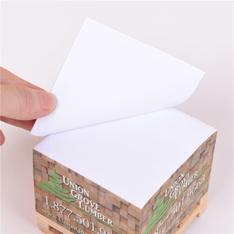 3"x3" Sticky Note Cube with Pallet - OCEAN - Branded Office & Event Essential view 5