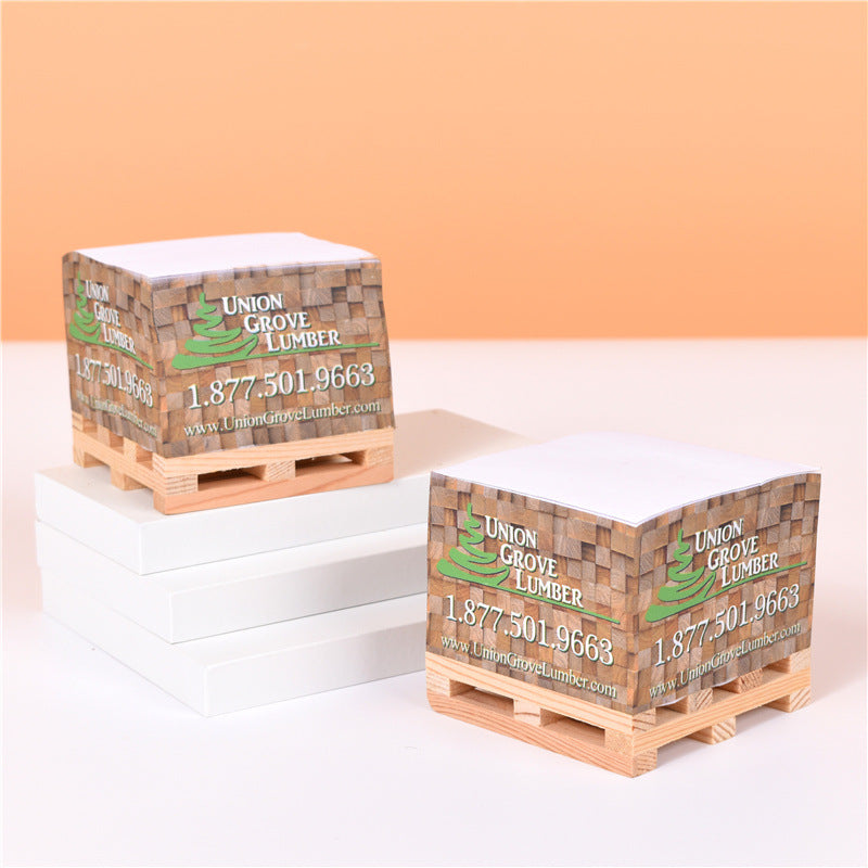 3"x3" Sticky Note Cube with Pallet - OCEAN - Branded Office & Event Essential view 6