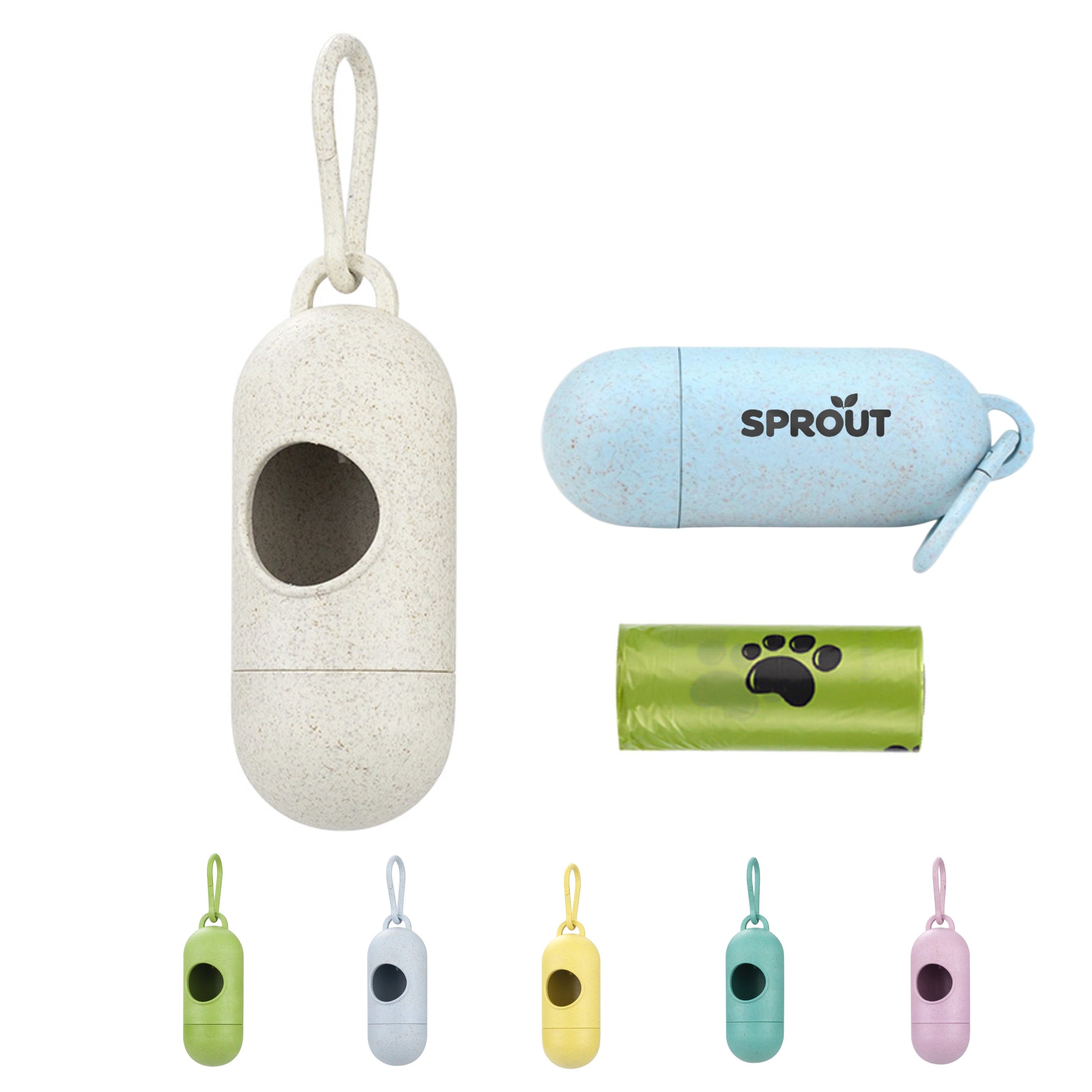 Dog Trash Bag with Wheat Straw Dispenser - High-Impact Branded Giveaway