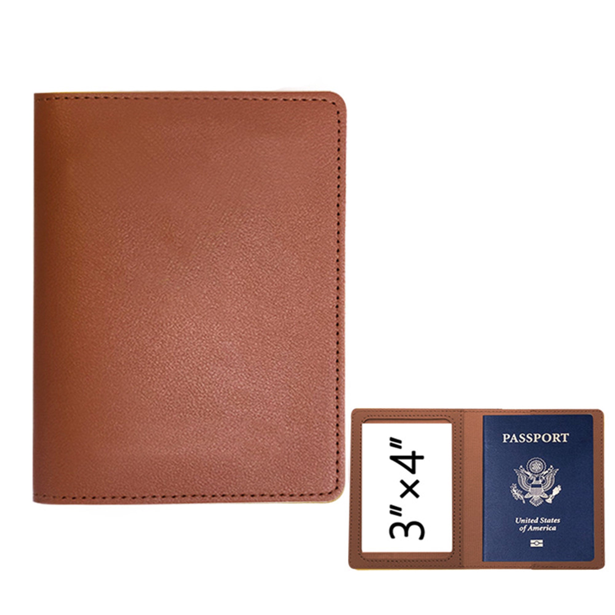 Debossed PU Leather Passport Holder Cover view 4
