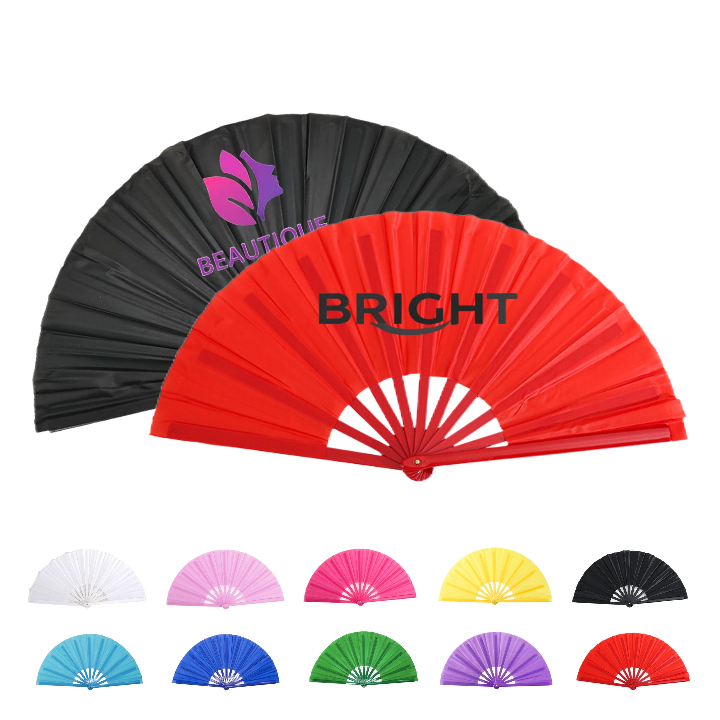 Large Handheld Folding Fan 13" - Seasonal Branded Gift