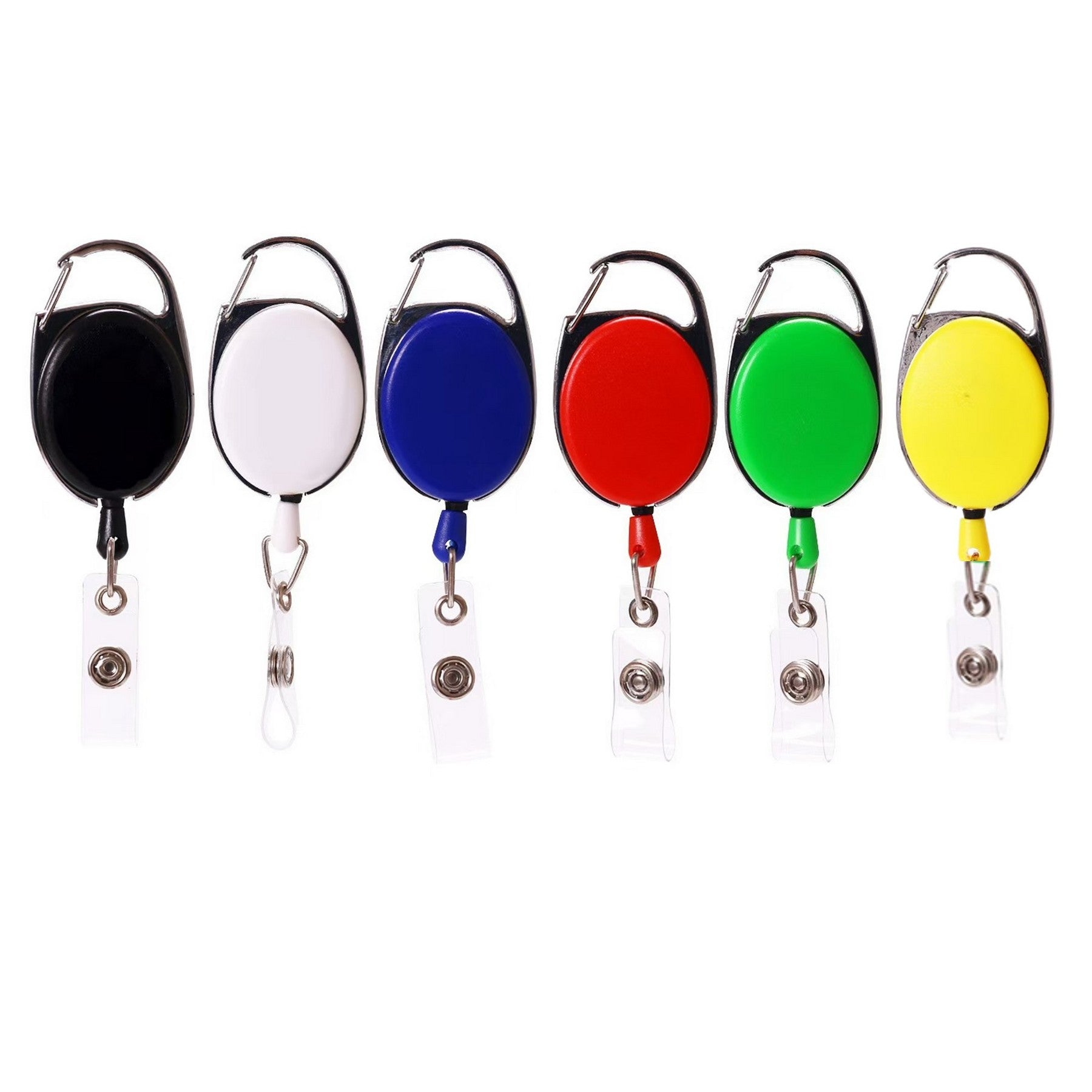 Full-Color Oval Carabiner Retractable Badge Reel with Belt Clip - High-Impact Branded Giveaway view 2