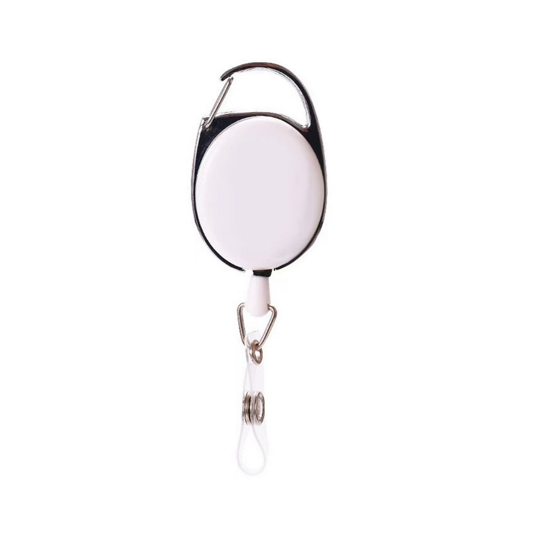 Full-Color Oval Carabiner Retractable Badge Reel with Belt Clip - High-Impact Branded Giveaway view 6