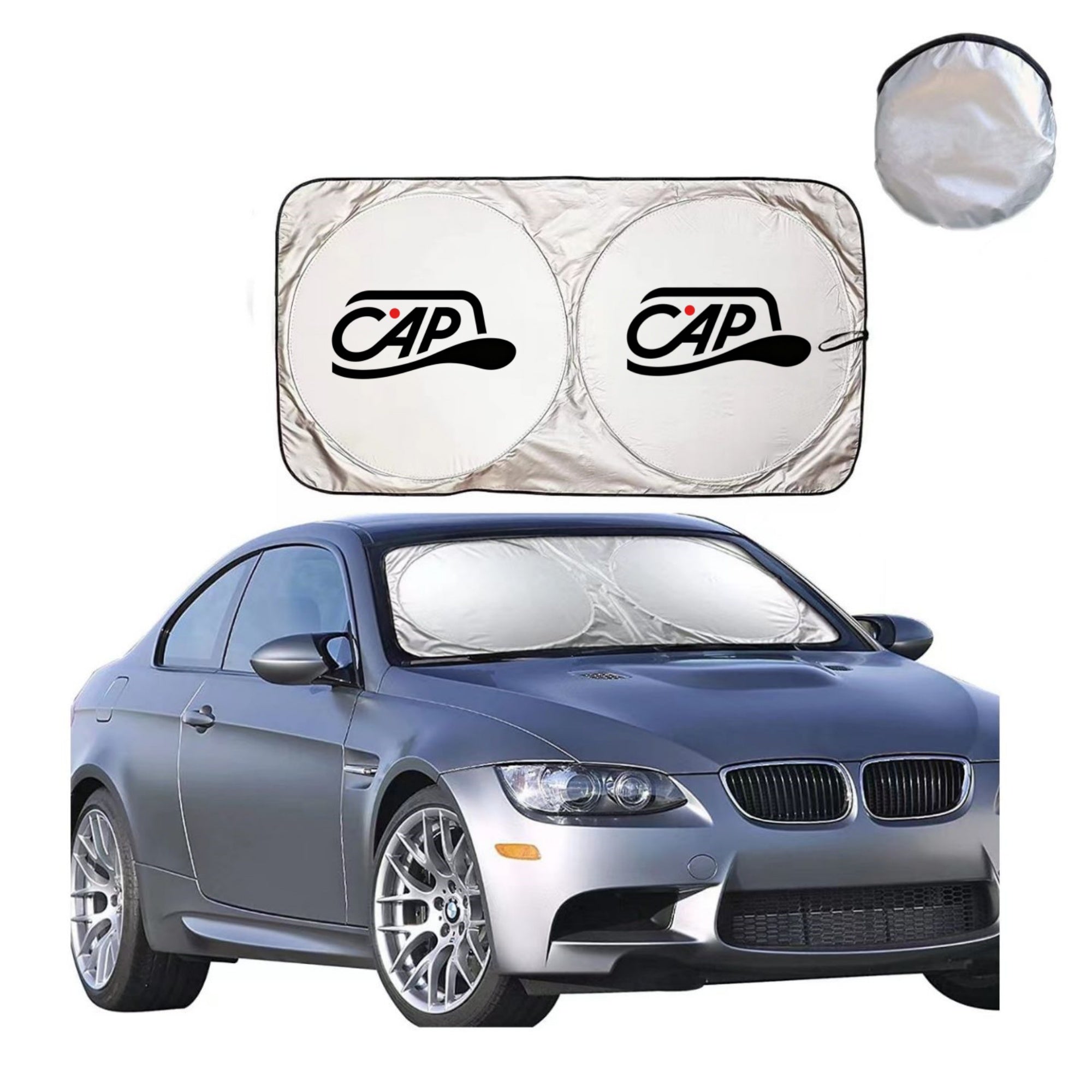 Double Circle Car Sun Shade - Seasonal Branded Gift